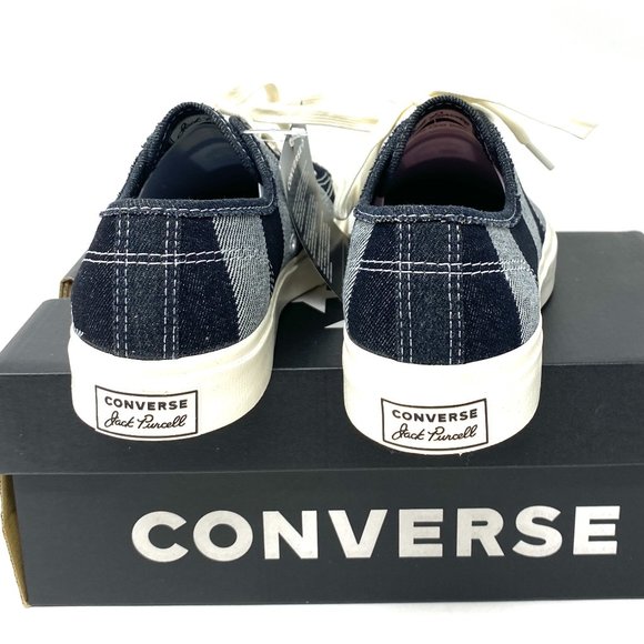 🌿Sale🌿 Converse Jack Purcell Low Canvas Black White Men’s Size 9.5 167830C - Picture 7 of 10